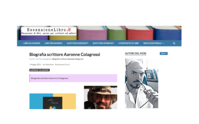 Biografia scrittore Aaronne Colagrossi – Recensione Libro.it